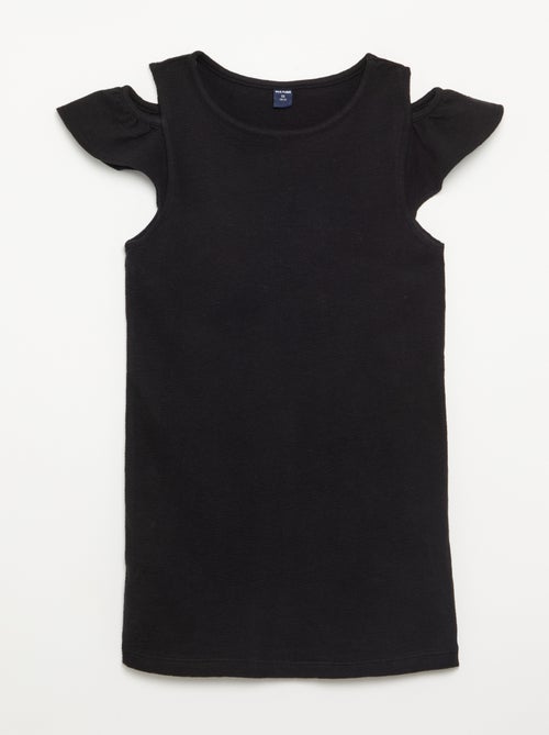 Robe coupe mi-cuisse avec ouvertures aux épaules - Kiabi