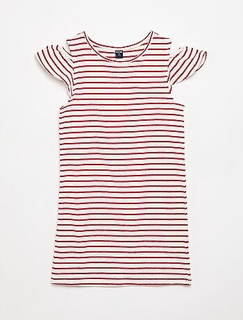 Robe coupe mi-cuisse avec ouvertures aux épaules