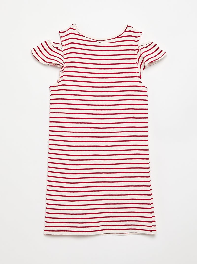 Robe coupe mi-cuisse avec ouvertures aux épaules Rouge - Kiabi