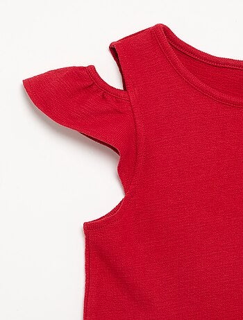 Robe coupe mi-cuisse avec ouvertures aux épaules