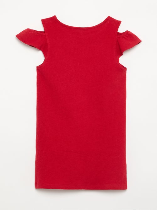 Robe coupe mi-cuisse avec ouvertures aux épaules - Kiabi
