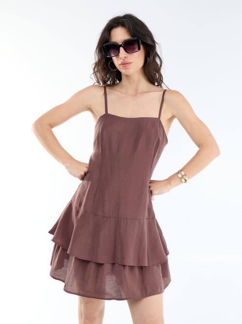 Robe courte à bretelles - Kiabi