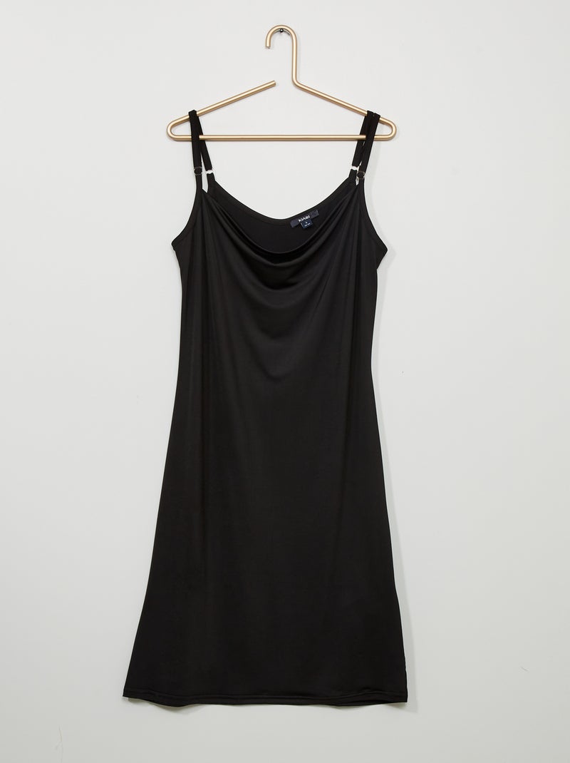 Robe courte à bretelles noir - Kiabi