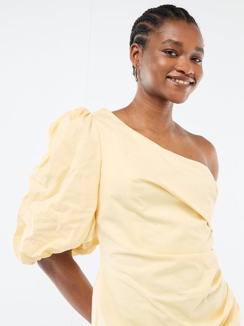 Robe courte à col asymétrique - Kiabi