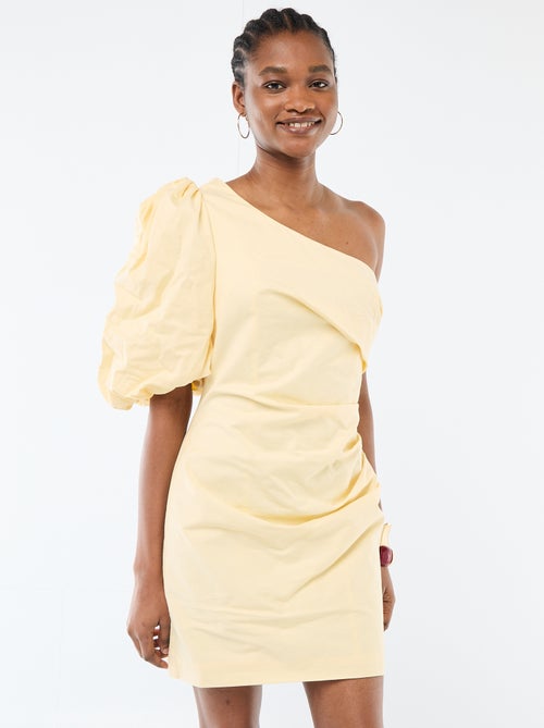 Robe courte à col asymétrique - Kiabi