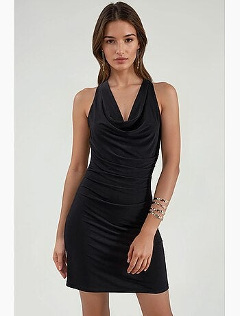 Robe courte à col en u hiccup