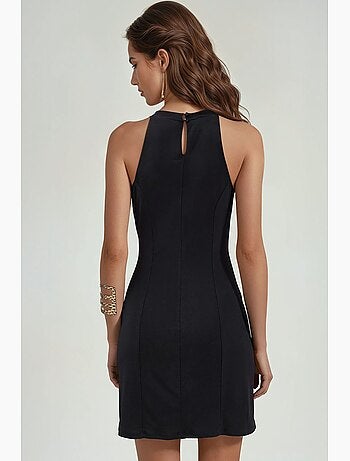 Robe courte à col en u hiccup