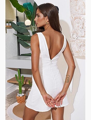 Robe courte à col en v hiccup