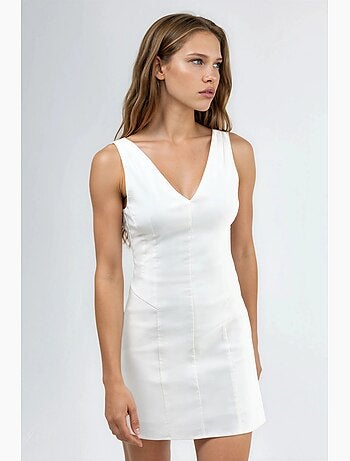 Robe courte à col en v hiccup