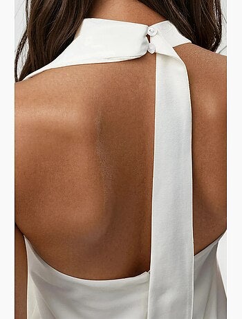 Robe courte à col halter et fermeture boutonnée hiccup