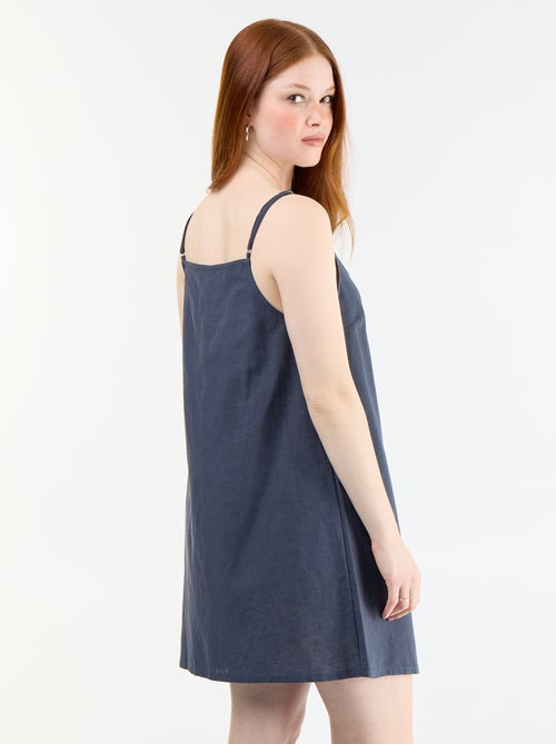 Robe courte à fines bretelles réglables - Kiabi