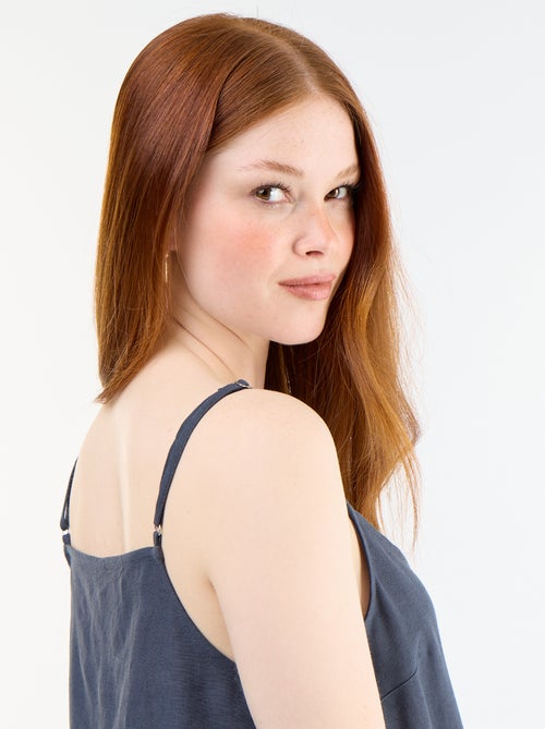 Robe courte à fines bretelles réglables - Kiabi