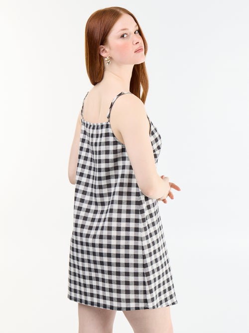 Robe courte à fines bretelles réglables - Kiabi