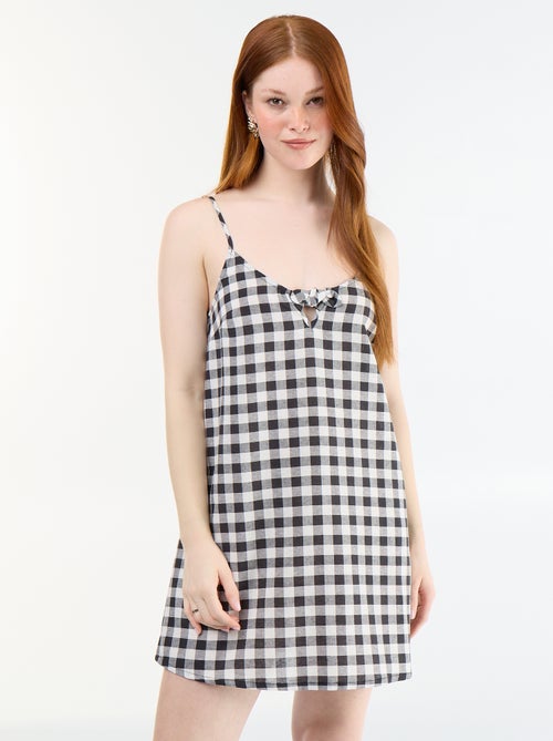 Robe courte à fines bretelles réglables - Kiabi