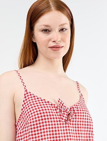 Robe courte à fines bretelles réglables