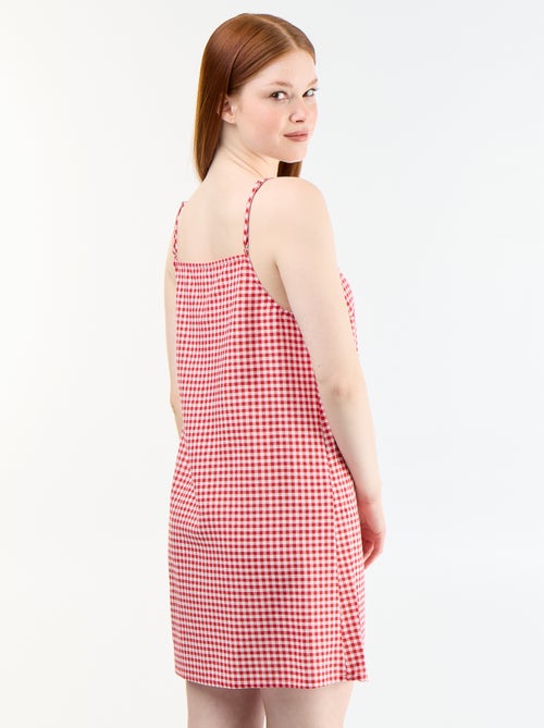 Robe courte à fines bretelles réglables - Kiabi