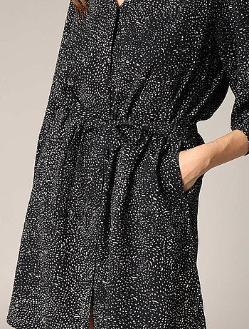 Robe courte à imprimé moucheté all-over 'Deeluxe'