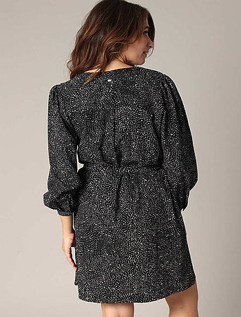 Robe courte à imprimé moucheté all-over 'Deeluxe'