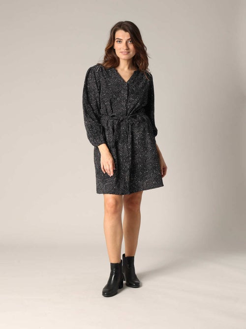Robe courte à imprimé moucheté all-over
 'Deeluxe' - Kiabi