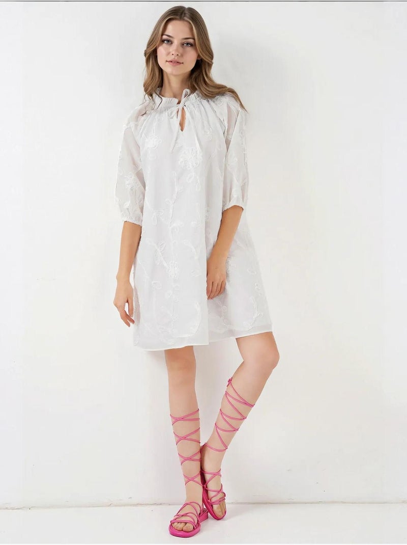 Robe courte à motifs bdart Blanc - Kiabi