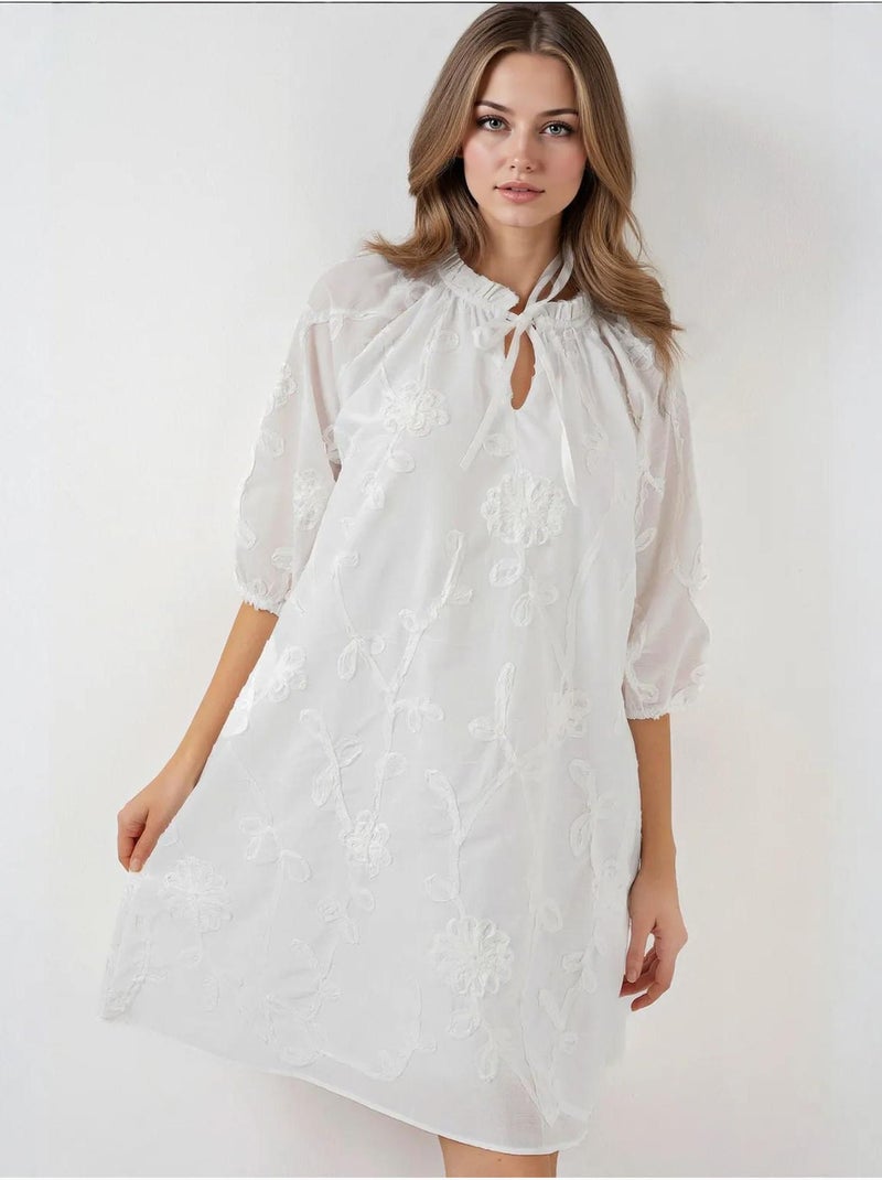 Robe courte à motifs bdart Blanc - Kiabi