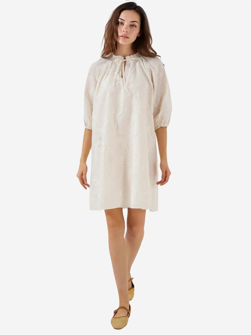 Robe courte à motifs bdart Crème - Kiabi