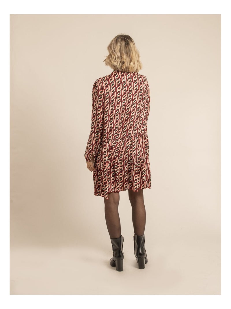 Robe courte à motifs ISCIANE Rose - Kiabi