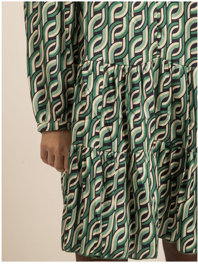 Robe courte à motifs ISCIANE Vert - Kiabi