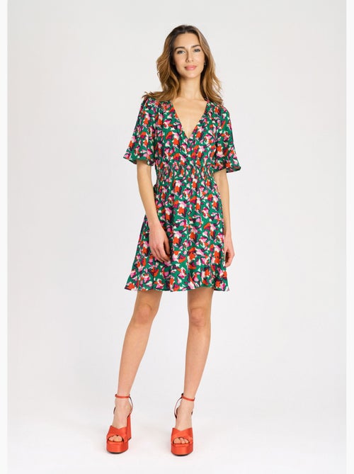 Robe courte à motifs taille élastiquée - AFIBEL - Kiabi Robe courte à motifs taille élastiquée - AFIBEL - Kiabi