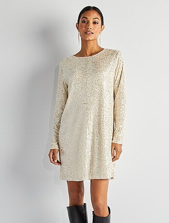 Robe courte à sequins