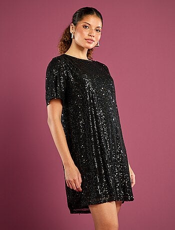 Robe courte à sequins
