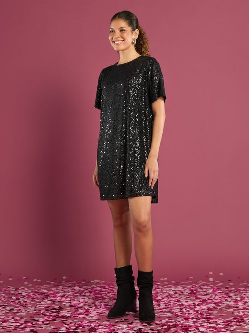 Robe courte à sequins - Kiabi