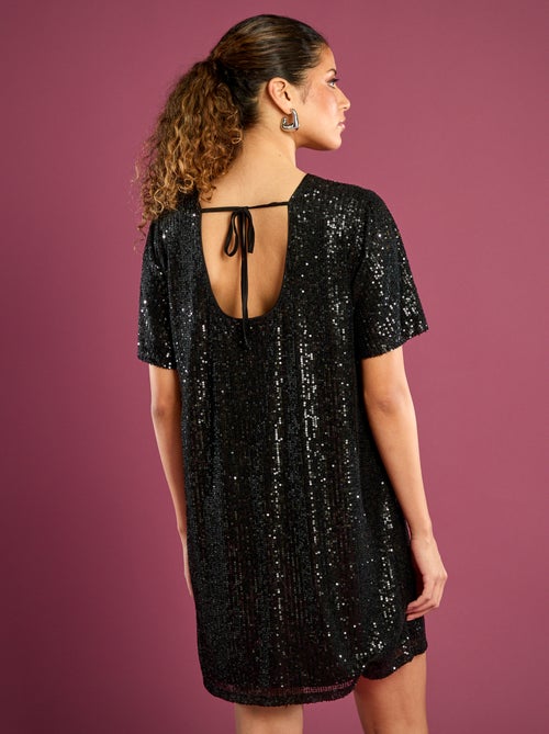 Robe courte à sequins - Kiabi
