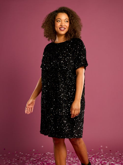 Robe courte à sequins - Kiabi