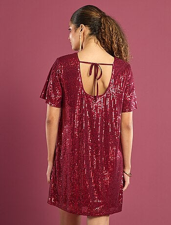 Robe courte à sequins