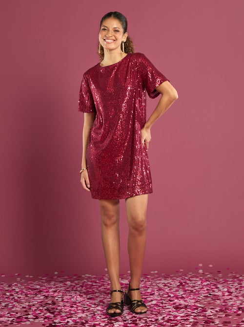 Robe courte à sequins - Kiabi