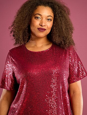 Robe courte à sequins