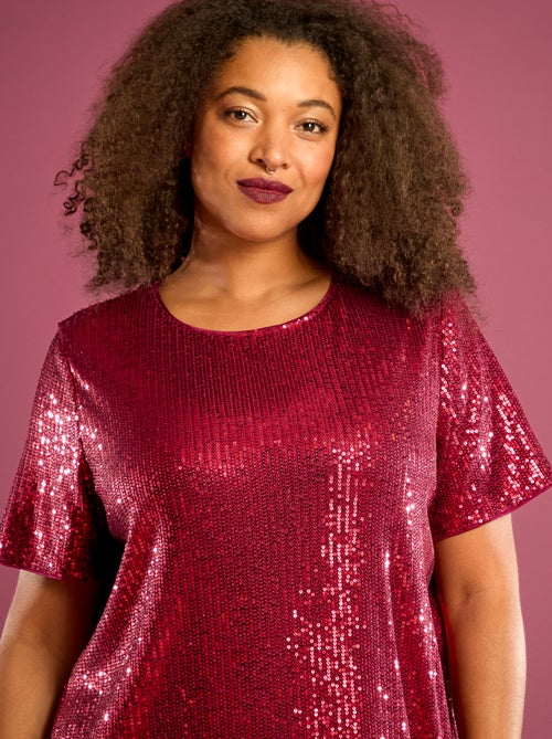 Robe courte à sequins - Kiabi