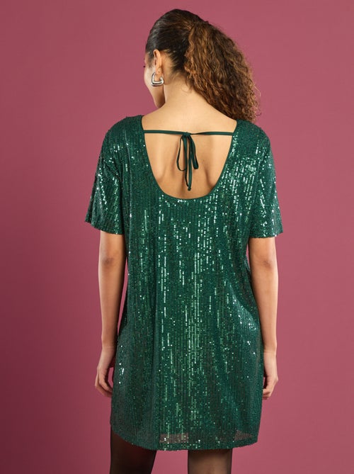 Robe courte à sequins - Kiabi