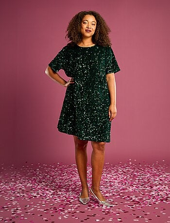 Robe courte à sequins