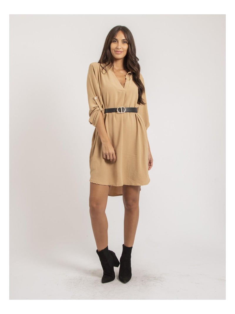 Robe courte ample INAAM Beige - Kiabi