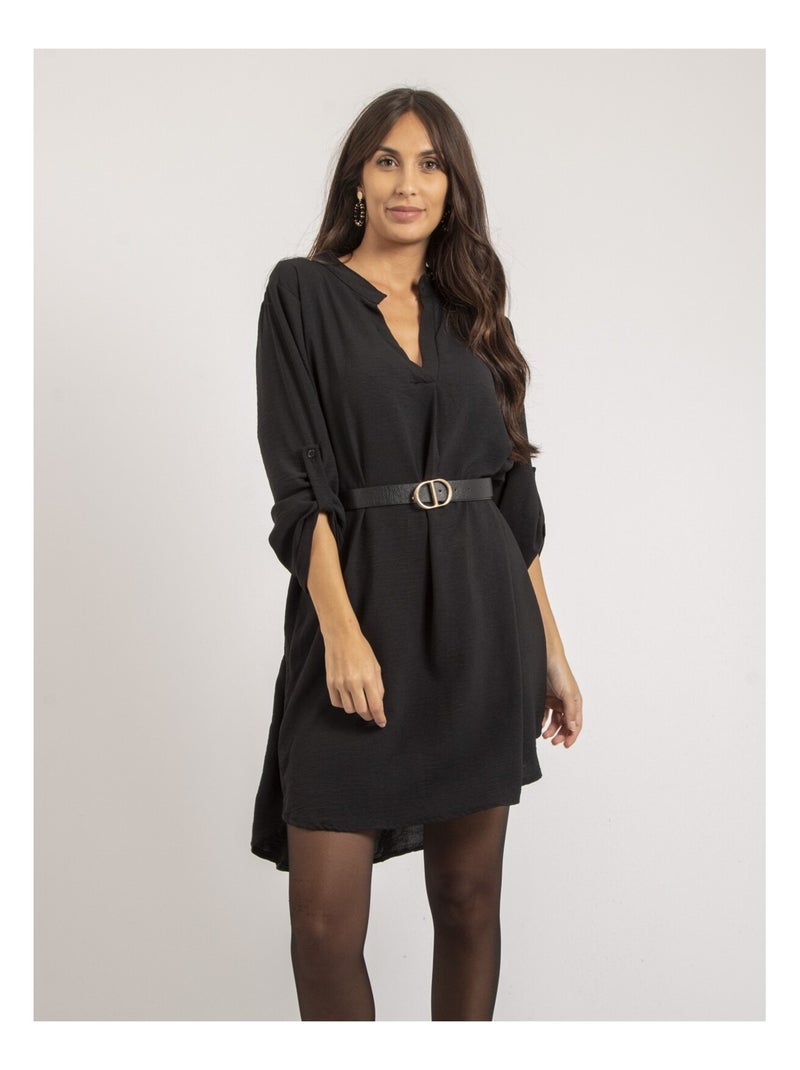 Robe courte ample INAAM Noir - Kiabi