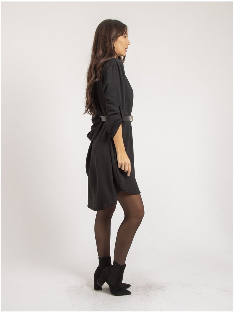 Robe courte ample INAAM Noir - Kiabi