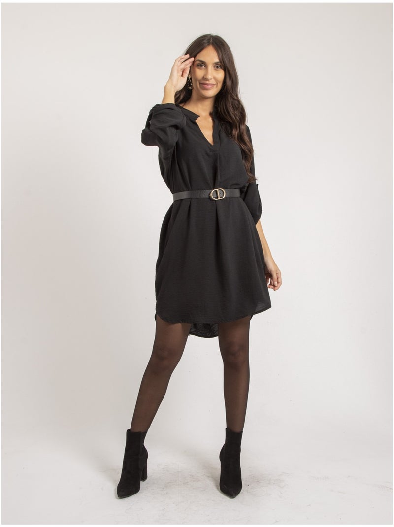 Robe courte ample INAAM Noir - Kiabi