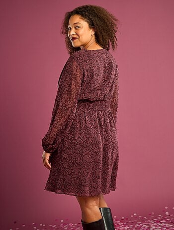 Robe courte avec ceinture drapée