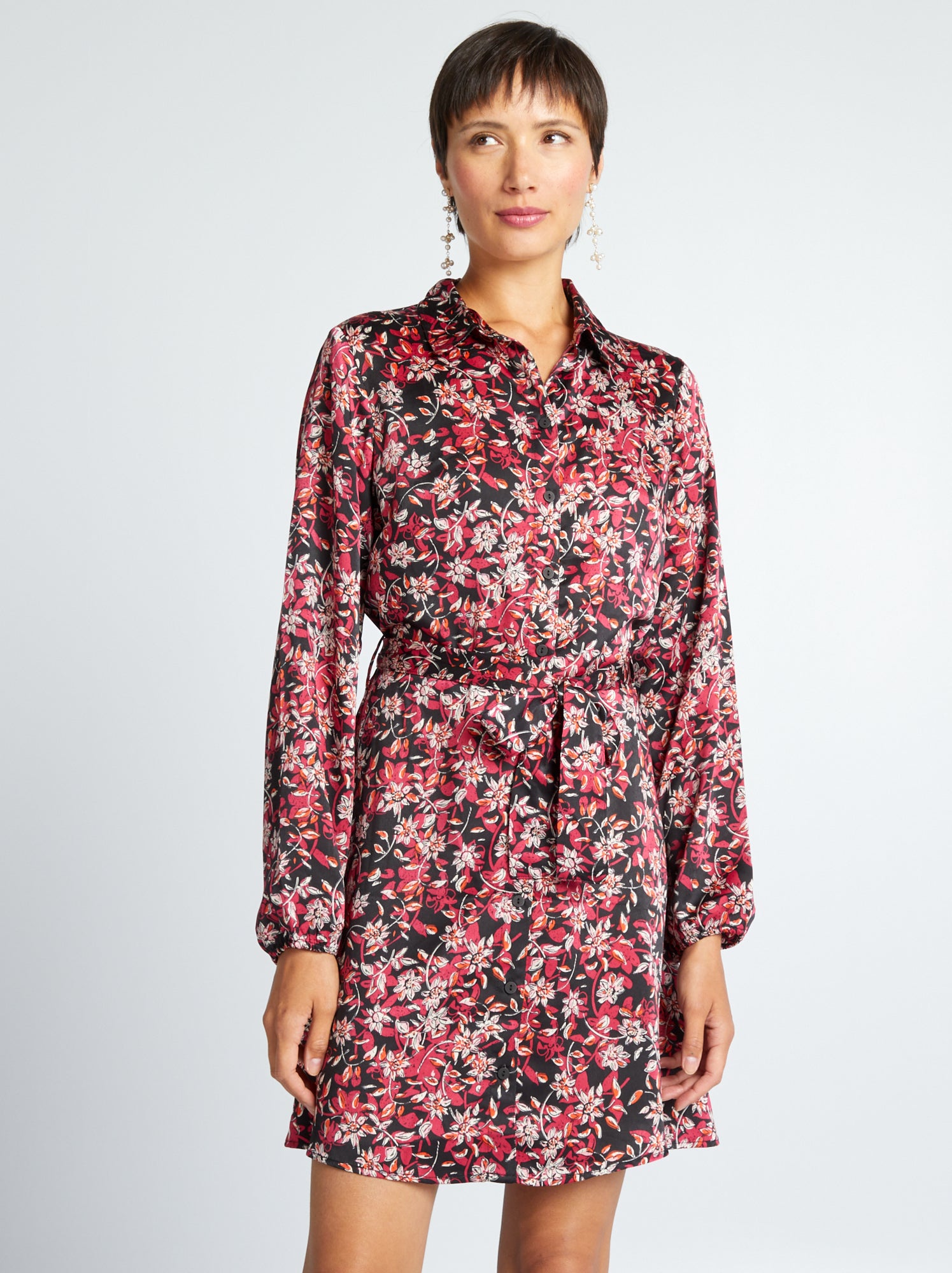 Robe Rouge Midi Bravissimo Avec Ceinture - Taille 8 Courbée - Occasion Très Bon état