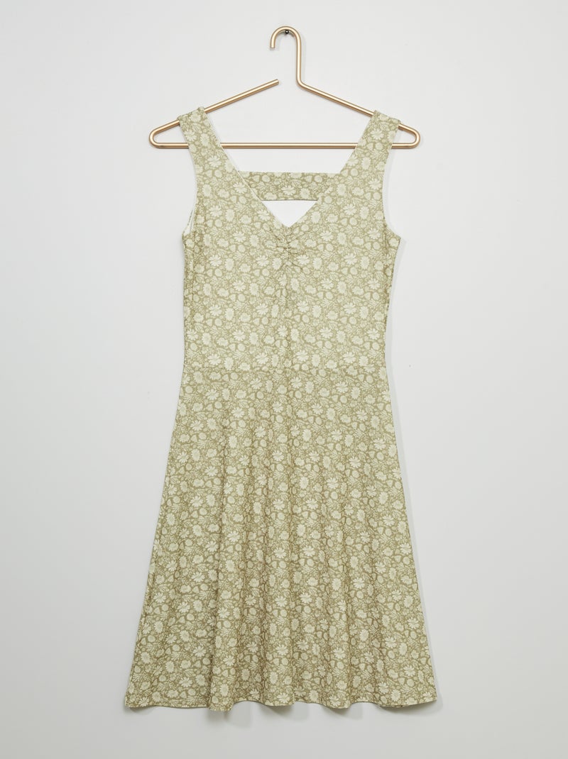 Robe courte avec dos ouvert Vert - Kiabi