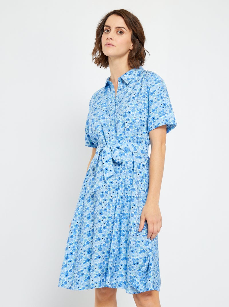 Robe courte avec imprimé 'JDY' Bleu - Kiabi