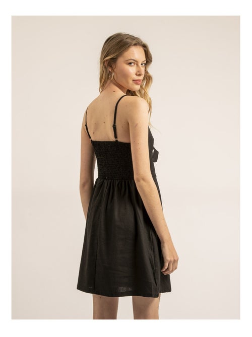 Robe courte avec noeud ICHEKA - Kiabi