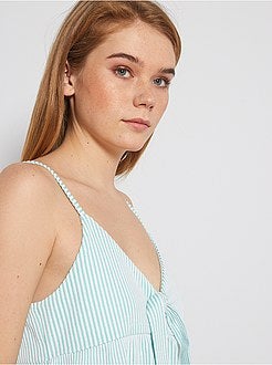 Robe courte avec nœud sur poitrine - Kiabi